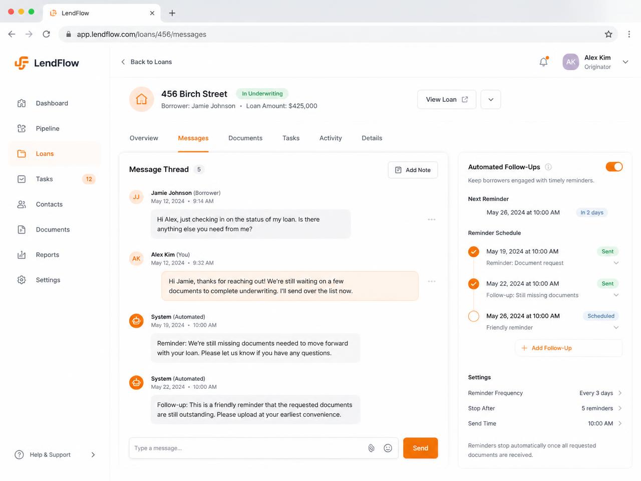 Placeholder Smart LOA app screen: document collection checklist